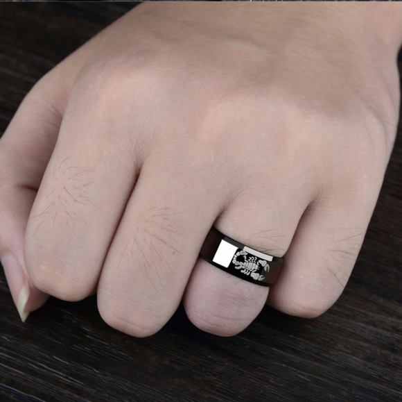Stainless steel black scorpion punk r… - Picture 3 of 3